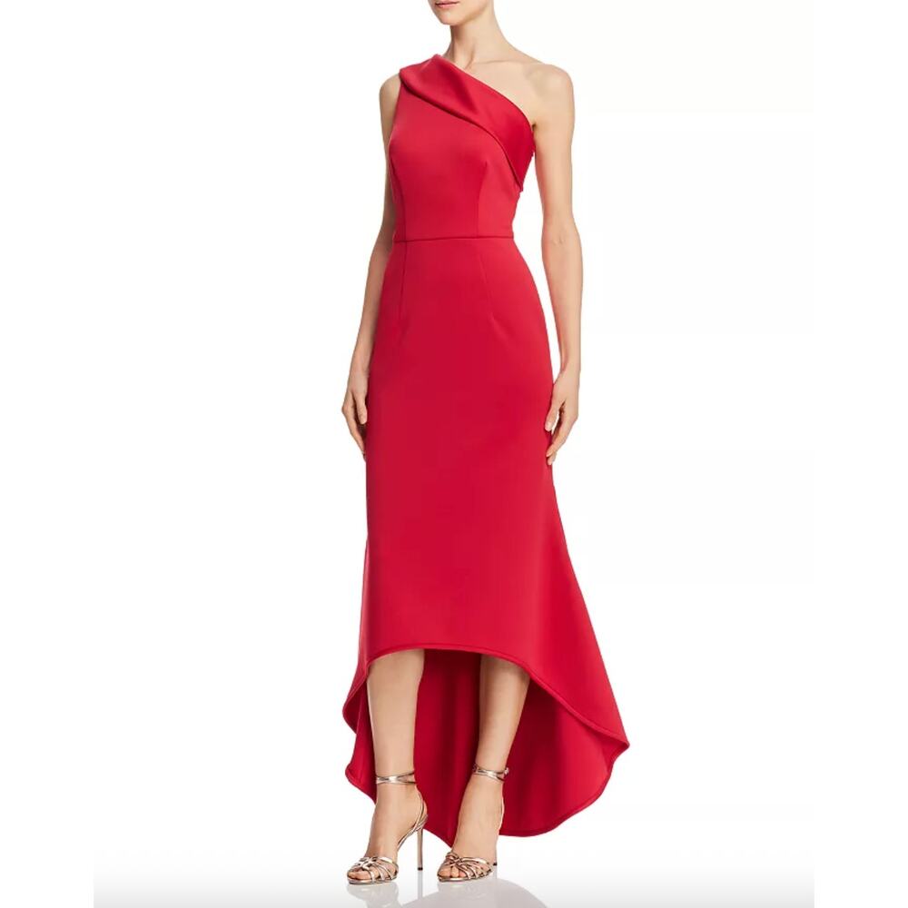 Black Halo Cadencia One-Shoulder Gown Pink Women’s Size 8